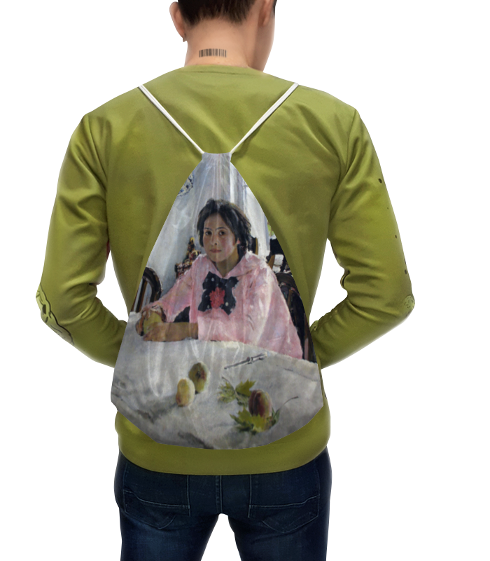 Рюкзак-мешок с полной запечаткой Printio Девочка с персиками (валентин серов)