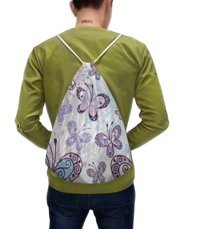 Рюкзак-мешок с полной запечаткой Printio Фиолетовые бабочки