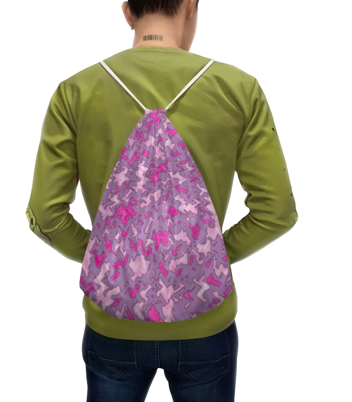 Рюкзак-мешок с полной запечаткой Printio Камуфляж "мраморный (розовый)"