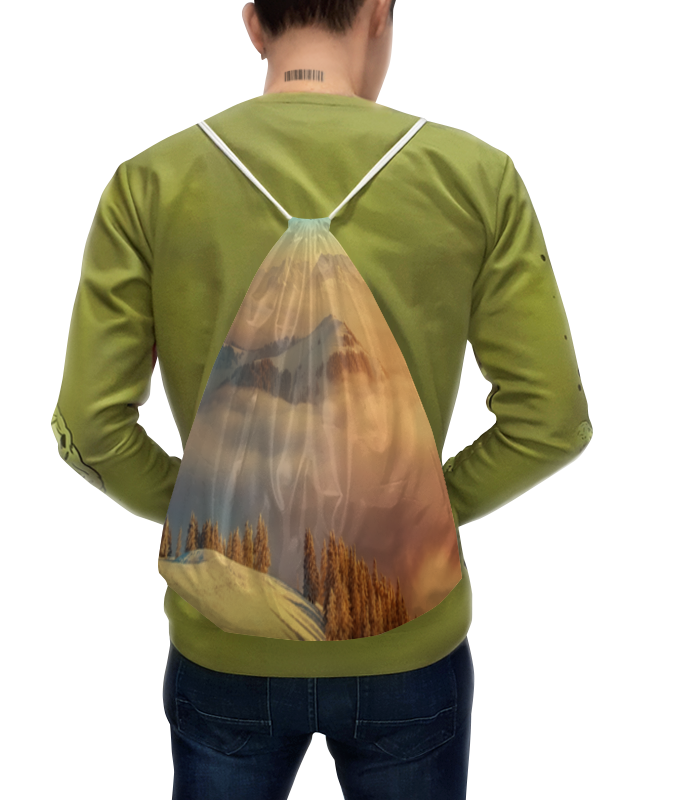 Рюкзак-мешок с полной запечаткой Printio Снежные горы