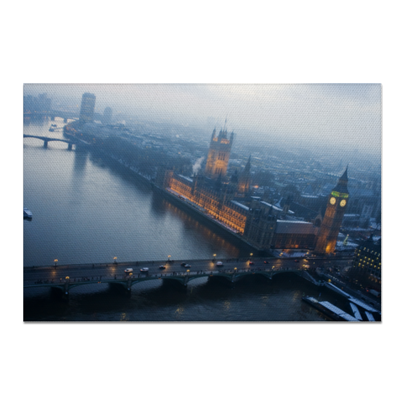 Холст 20х30 Printio Лондон в тумане