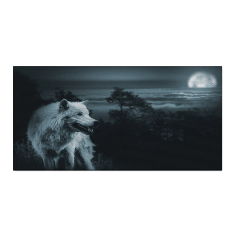 Холст 30x60 Printio Белый волк