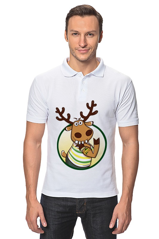 Рубашка Поло Printio Подслушано олень с тату