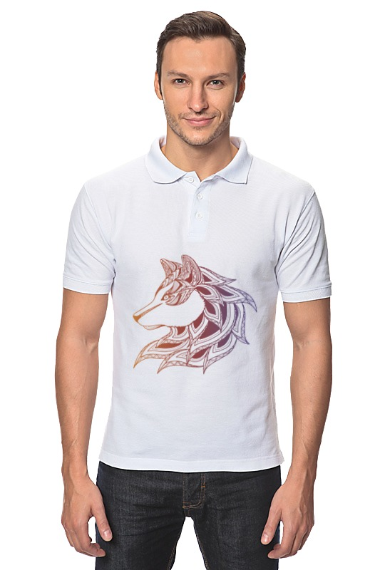 Рубашка Поло Printio Стилизованный волк