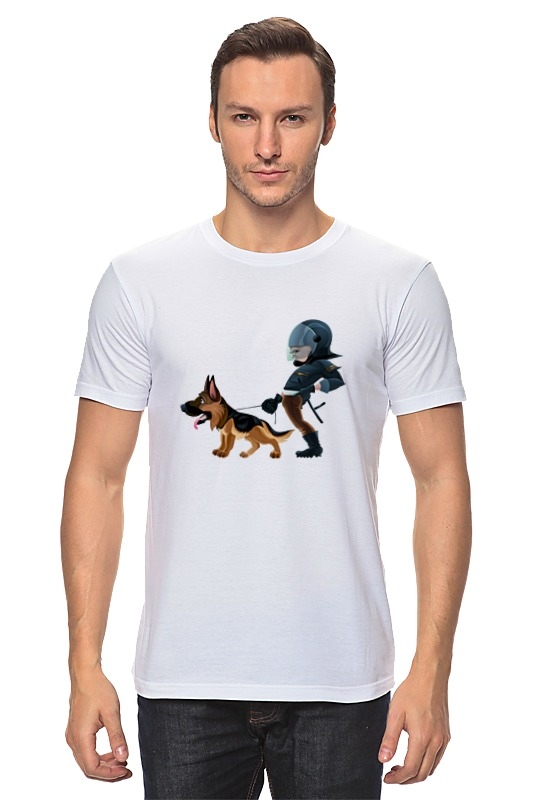 Футболка классическая Printio Коп с собакой
