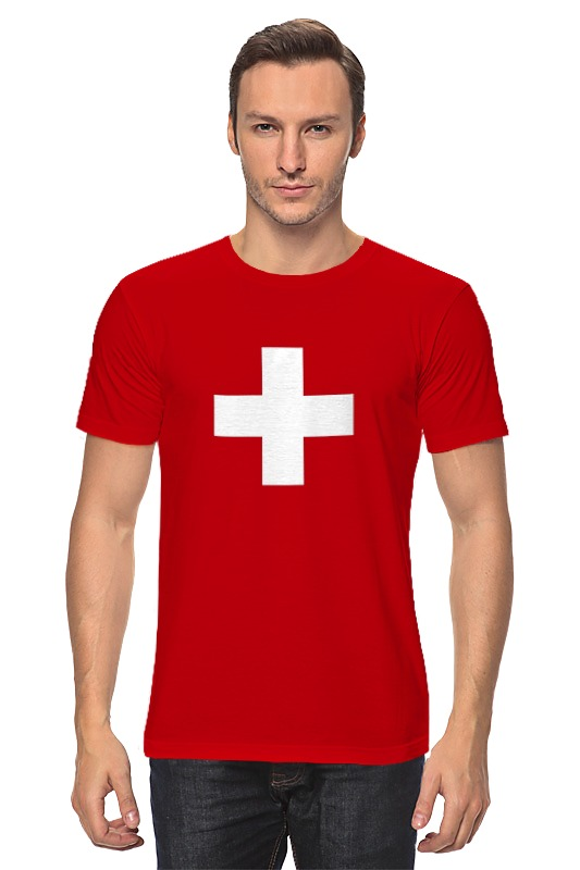 Футболка классическая Printio Флаг швейцарии