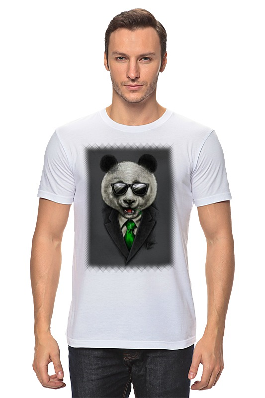 Футболка классическая Printio Модный панда медведь