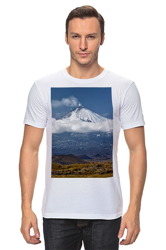 Футболка классическая Printio Камчатка, осенний пейзаж, извержение вулкана
