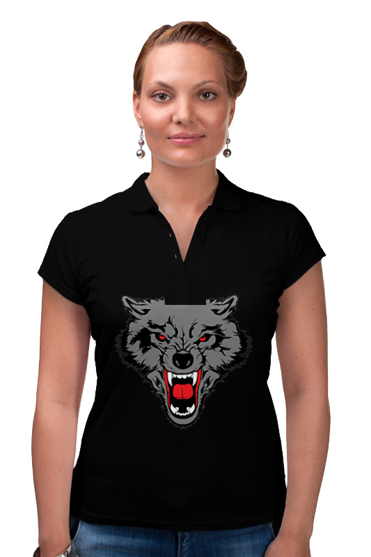 Рубашка Поло Printio Поло женское волк