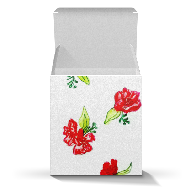 Коробка для кружек Printio Подарочная красные цветы