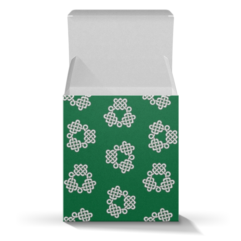 Коробка для кружек Printio Зелёная коробка с кельтспиннер узором