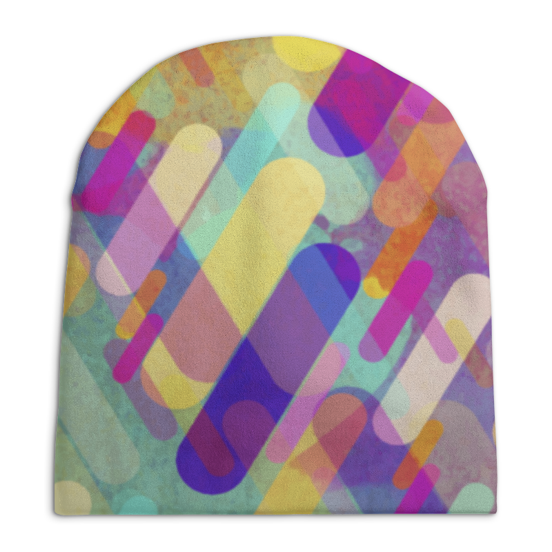 Шапка унисекс с полной запечаткой Printio Разноцветная абстракция
