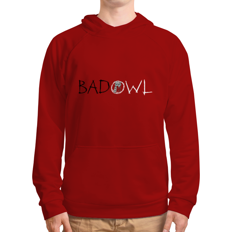 Толстовка с полной запечаткой Printio Bad owl - blood red