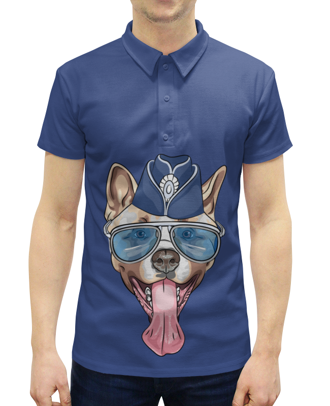 Рубашка Поло с полной запечаткой Printio Собака