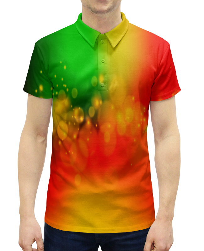 Рубашка Поло с полной запечаткой Printio Солнечные зайчики