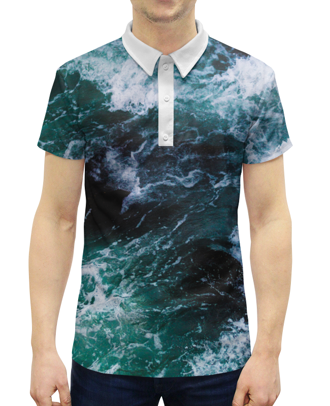 Рубашка Поло с полной запечаткой Printio Бескрайнее море