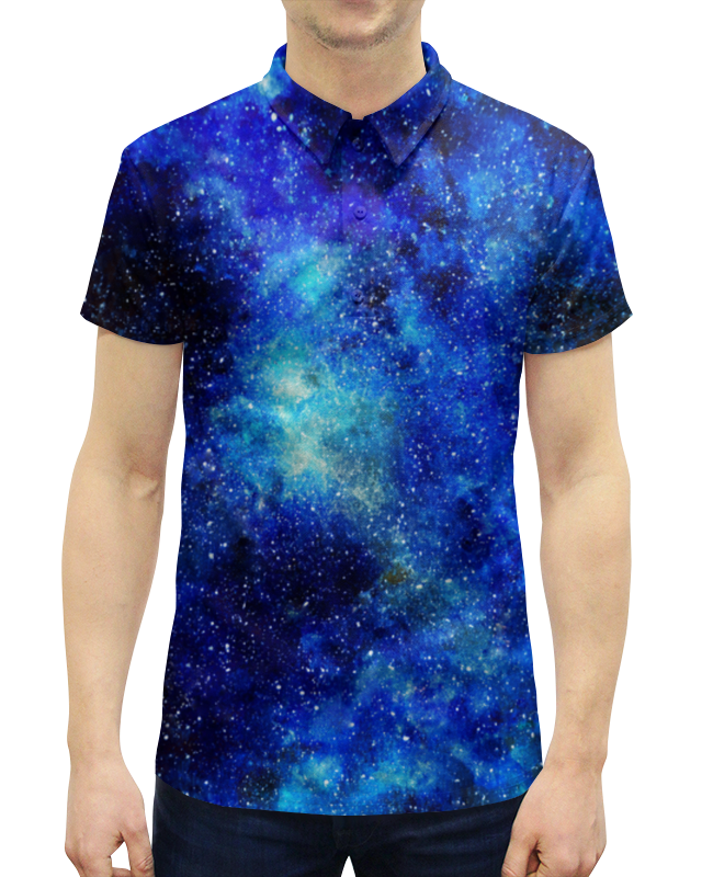 Рубашка Поло с полной запечаткой Printio Космос