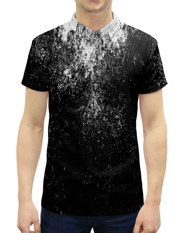 Рубашка Поло с полной запечаткой Printio Черно-белые краски