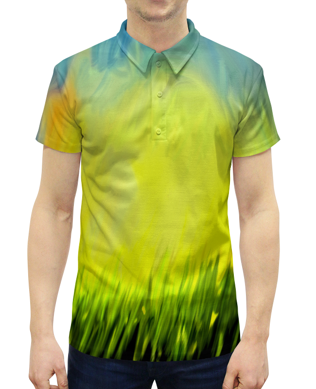 Рубашка Поло с полной запечаткой Printio Краски лета