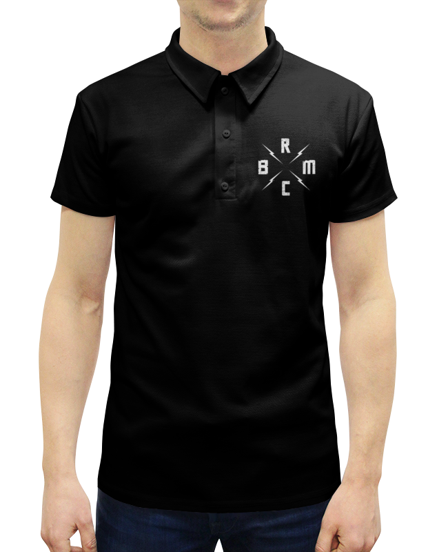 Рубашка Поло с полной запечаткой Printio Black rebel motorcycle club
