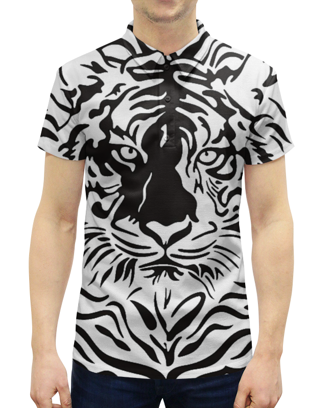Рубашка Поло с полной запечаткой Printio Взгляд тигра