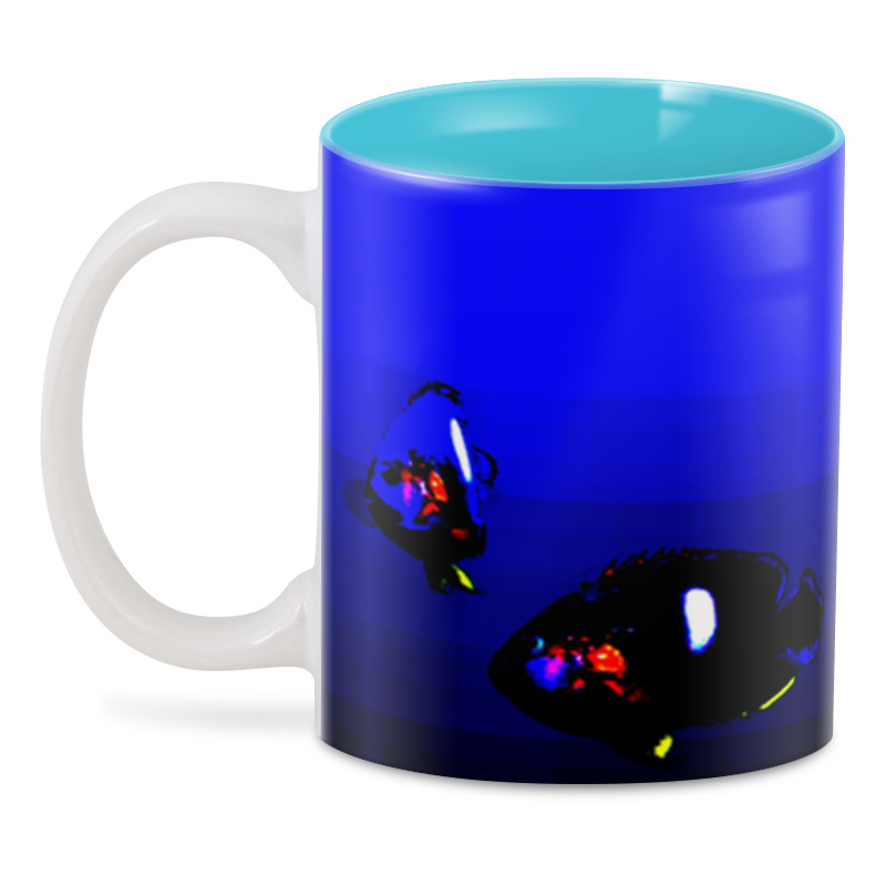 3D кружка Printio Синяя аква