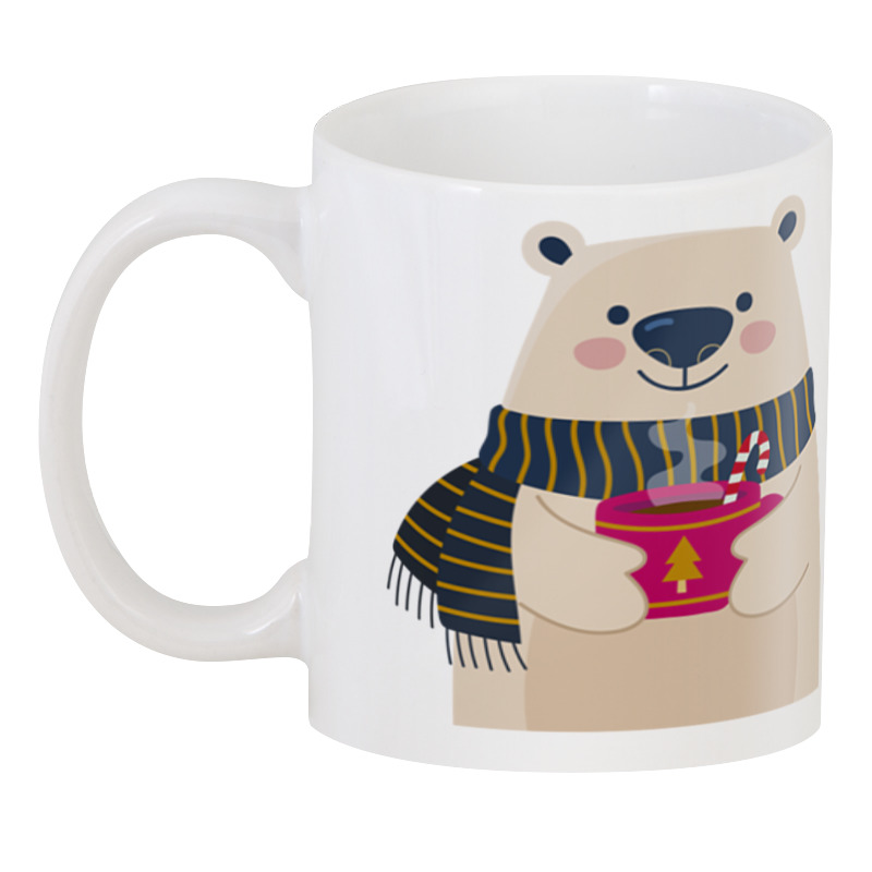 3D кружка Printio Медведь с чаем