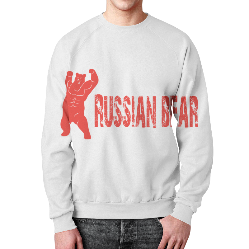 Свитшот мужской с полной запечаткой Printio Russian bear
