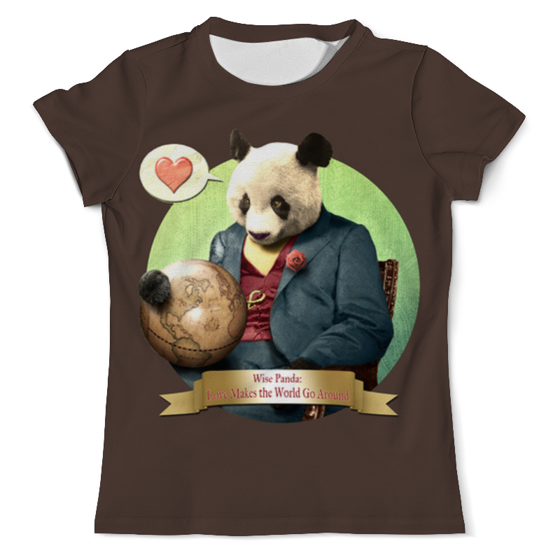 Футболка с полной запечаткой (мужская) Printio Влюблённая панда