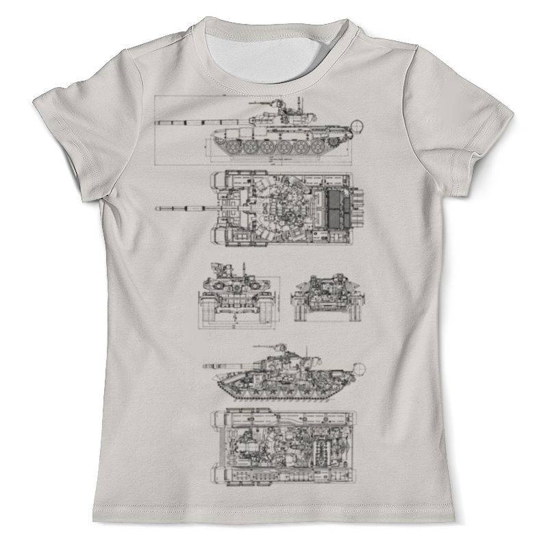 Футболка с полной запечаткой (мужская) Printio Т-90 world of tanks