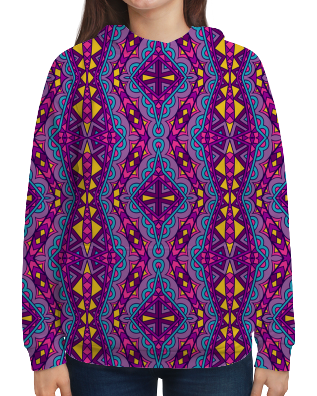 Толстовка с полной запечаткой Printio Фиолетовая мозаика