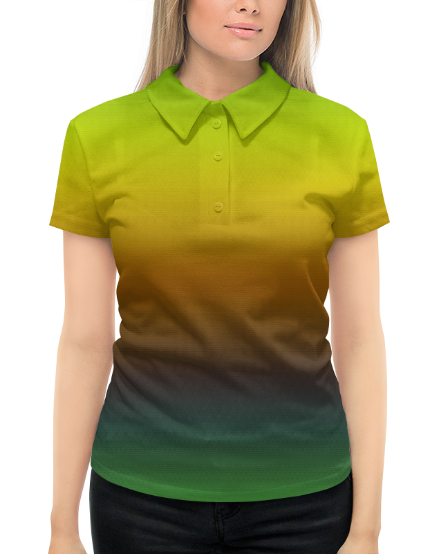 Рубашка Поло с полной запечаткой Printio Переход цвета