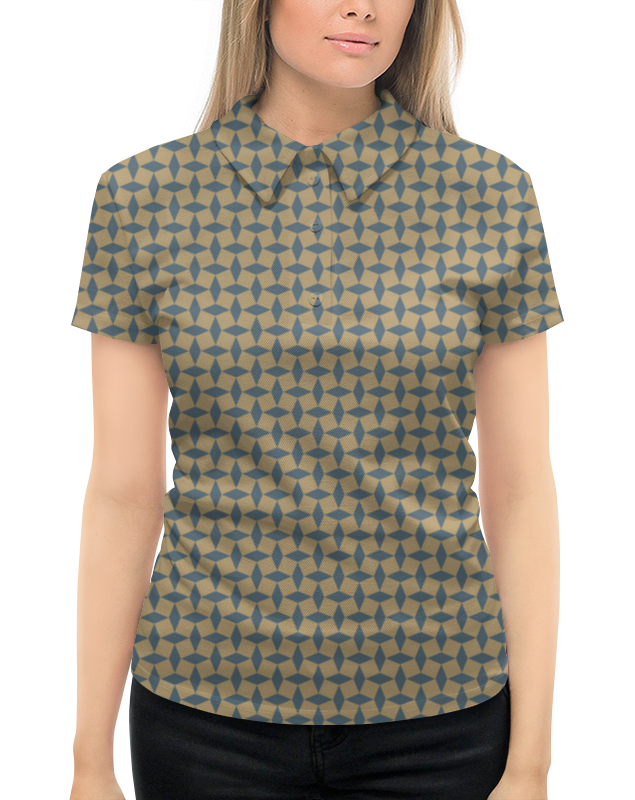 Рубашка Поло с полной запечаткой Printio Геометрический орнамент