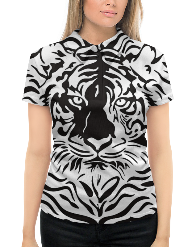 Рубашка Поло с полной запечаткой Printio Взгляд тигра