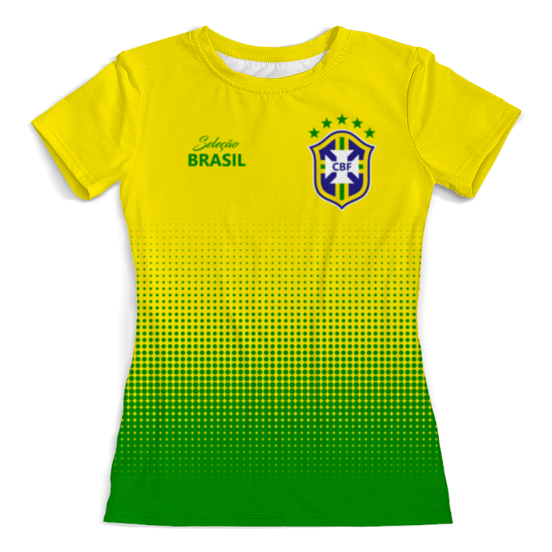 Футболка с полной запечаткой (женская) Printio Сборная бразилии