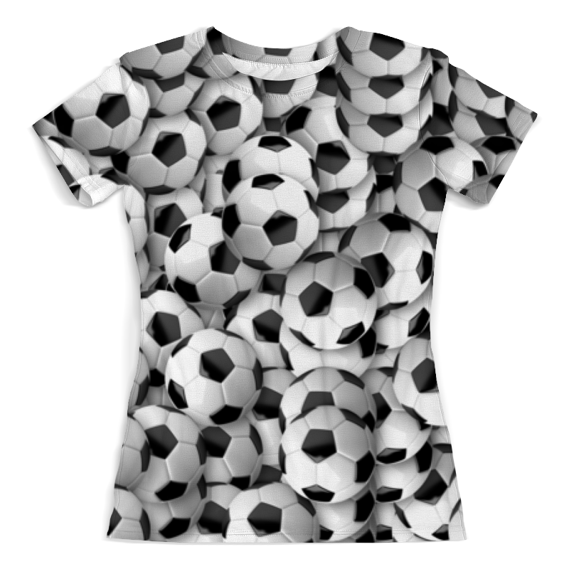 Футболка с полной запечаткой (женская) Printio Футбольный мяч