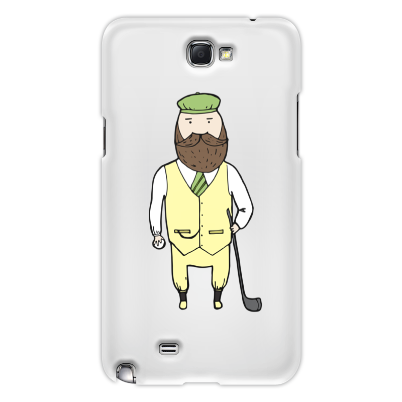 Чехол для Samsung Galaxy Note 2 Printio Джентльмен с клюшкой для гольфа