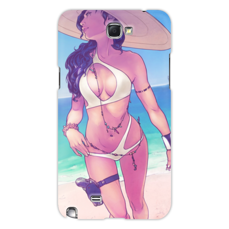 Чехол для Samsung Galaxy Note 2 Printio Девушка на пляже