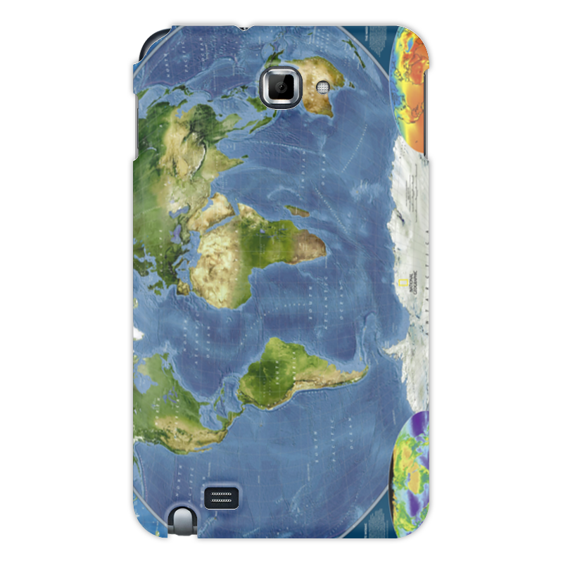 Чехол для Samsung Galaxy Note Printio Карта мира