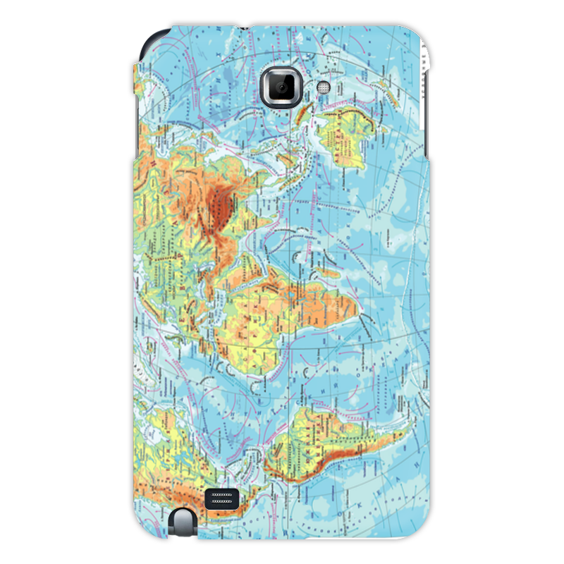 Чехол для Samsung Galaxy Note Printio Карта мира