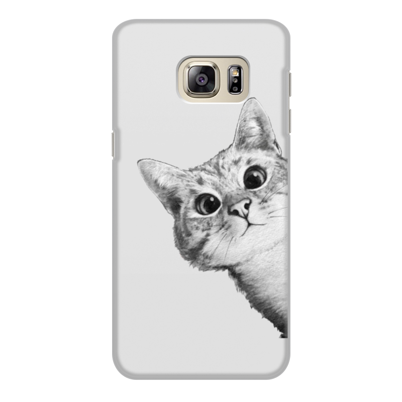 Чехол для Samsung Galaxy S6 Edge, объёмная печать Printio Любопытный кот