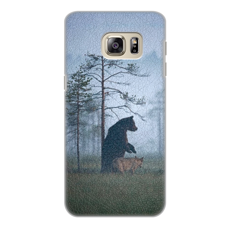 Чехол для Samsung Galaxy S6 Edge, объёмная печать Printio Мишка и волк