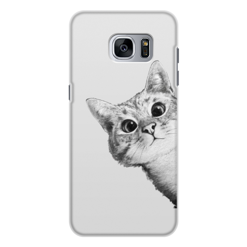 Чехол для Samsung Galaxy S7 Edge, объёмная печать Printio Любопытный кот