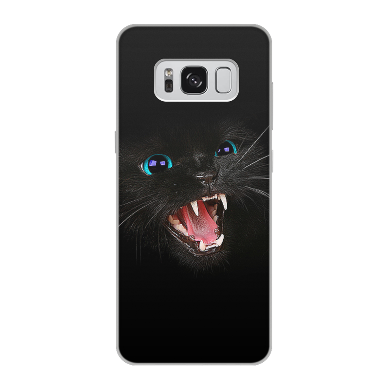 Чехол для Samsung Galaxy S8, объёмная печать Printio Черная кошка