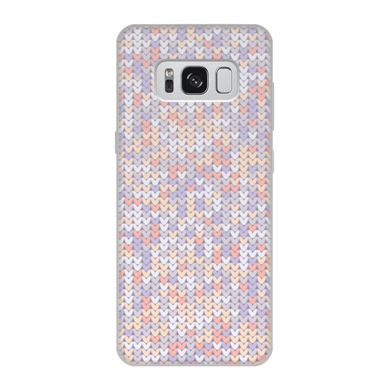 Чехол для Samsung Galaxy S8, объёмная печать Printio Сиреневый вязаный узор