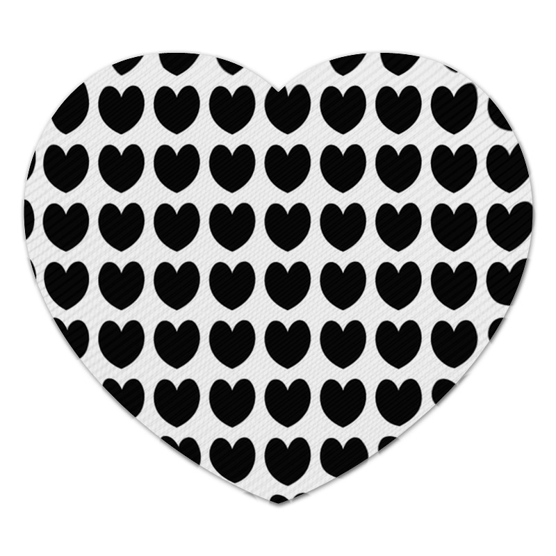 Коврик для мышки (сердце) Printio Черные сердечки