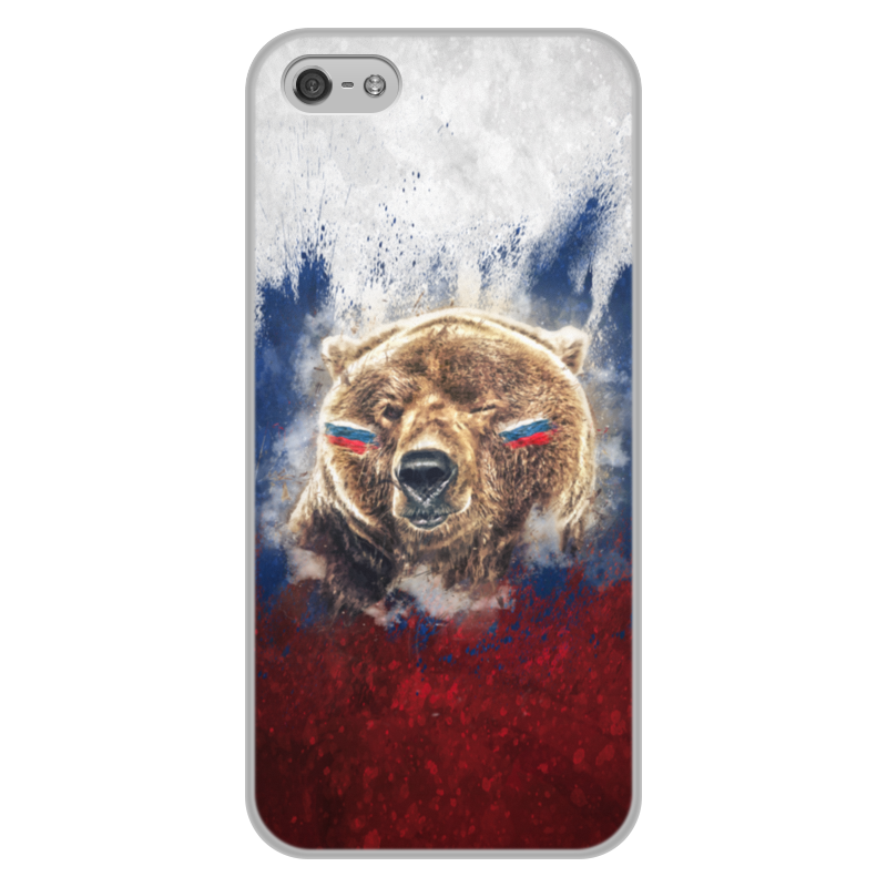 Чехол для iPhone 5/5S, объёмная печать Printio Русский медведь
