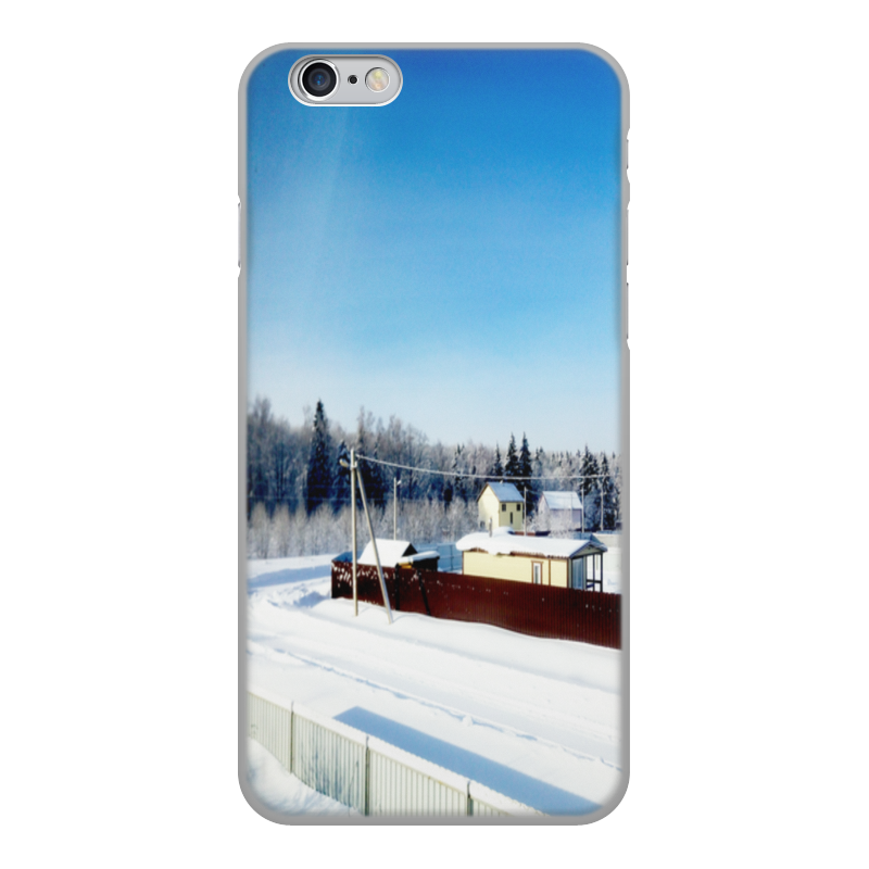 Чехол для iPhone 6, объёмная печать Printio Зима. мороз. солнце.