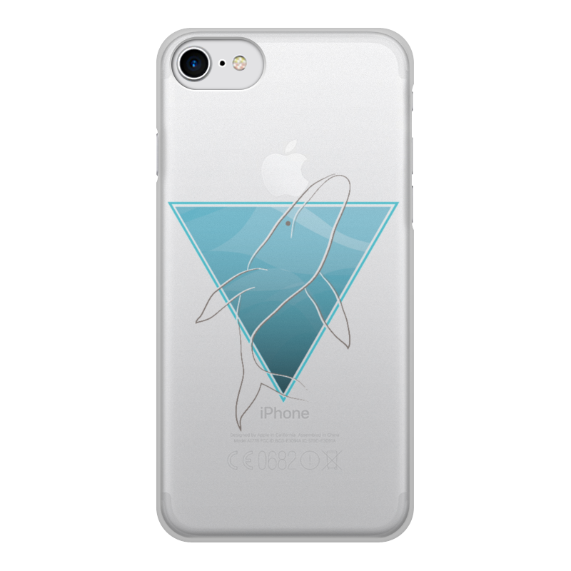Чехол для iPhone 7, объёмная печать Printio Кит в морском треугольнике