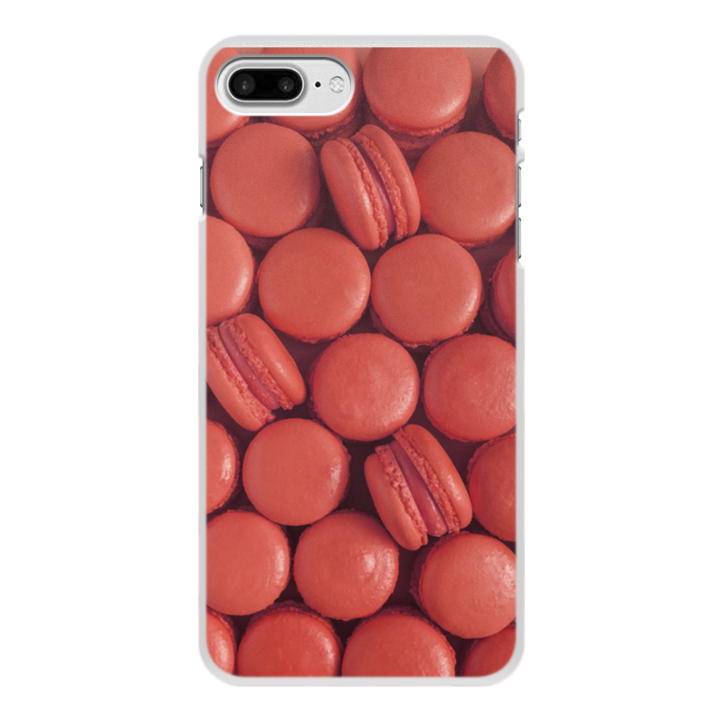 Чехол для iPhone 7 Plus, объёмная печать Printio Пирожные макаронс красные